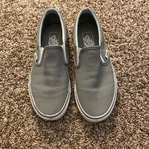 Gray slip on vans